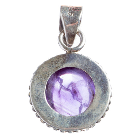 925 Sterling Silver Natural Gemstones Amethyst Pendant FJSVP2096