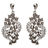 Bridal Wedding Jewelry Crystal Rhinestone Complex Design Necklace Set J539 Black