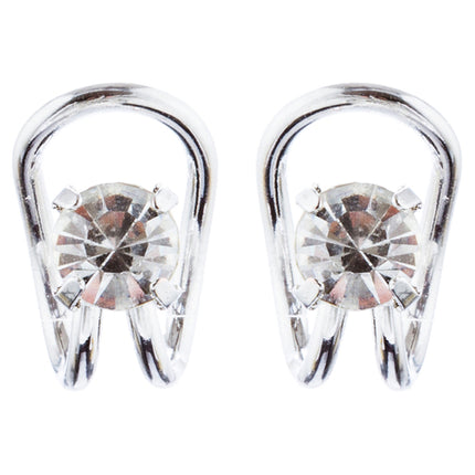 Simple Trendy Crystal Rhinestone Fashion Ear Cuff E1007 Silver