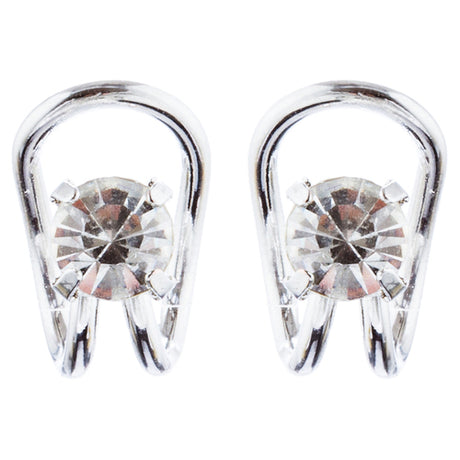 Simple Trendy Crystal Rhinestone Fashion Ear Cuff E1007 Silver