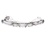 Bridal Wedding Jewelry Crystal Multi Shapes Cut Dazzle Hair Barrette Clip Silver