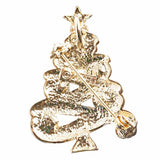Christmas Jewelry Rhinestone Beautiful Christmas Tree Charm Pin BH133 White