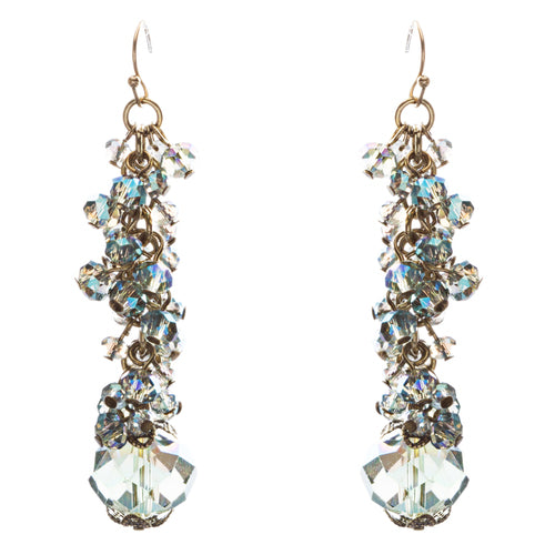 Contemporary Fashion Sophisticated Linear Long Drop Dangle Earrings E838 Blue