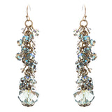 Contemporary Fashion Sophisticated Linear Long Drop Dangle Earrings E838 Blue