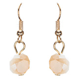 Beautiful Multi Layered Bib Design Bead Stone Statement Necklace Set Beige