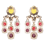 Contemporary Fashion Crystal Rhinestone Daring Design Dangle Earrings E852Yellow