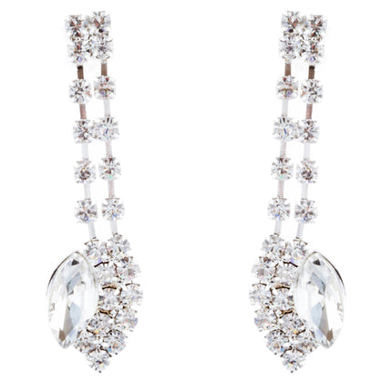 Bridal Wedding Jewelry Prom Crystal Rhinestone Classy Chic Necklace Set J669 SV - Accessoriesforever