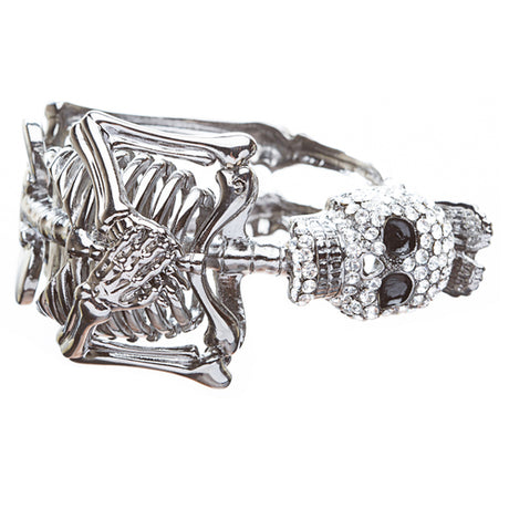 Halloween Costume Jewelry Crystal Rhinestone Funky Gothic Style Bracelet B414SL
