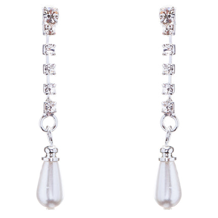 Bridal Wedding Jewelry Set Crystal Rhinestone Pearl DG - Accessoriesforever