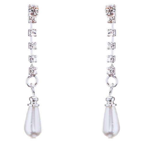 Bridal Wedding Jewelry Set Crystal Rhinestone Pearl DG
