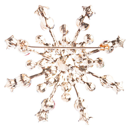 Christmas Jewelry Crystal Rhinestone Colorful Snowflake Charm Brooch Pin BH95 - Accessoriesforever
