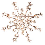 Christmas Jewelry Crystal Rhinestone Colorful Snowflake Charm Brooch Pin BH95