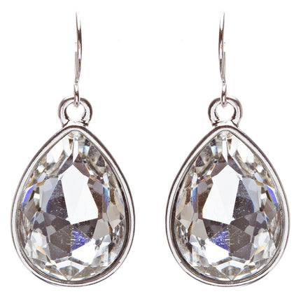 Bridal Wedding Jewelry Crystal Rhinestone Stately Design Necklace Set J588 SV - Accessoriesforever