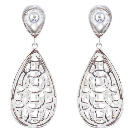 Sophisticated Classic Gorgeous Two-Tone Crystal Rhinestone Earrings E997 GDSV - Accessoriesforever