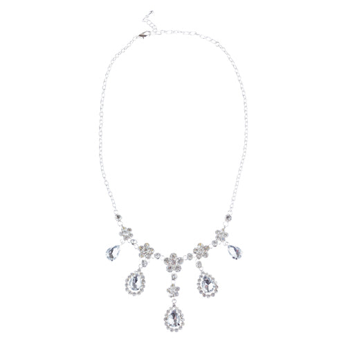 Bridal Wedding Jewelry Set Crystal Rhinestone Gorgeous Multi Teardrop Dangles SV - Accessoriesforever