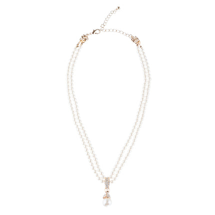Bridal Wedding Jewelry Set Pearl Rhinestone LN Creme - Accessoriesforever