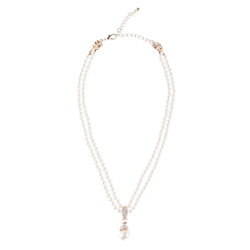 Bridal Wedding Jewelry Set Pearl Rhinestone LN Creme