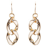 Modern Fashion Dainty Gold Plate Chain And Faux Leather Necklace Set JN226 Brown