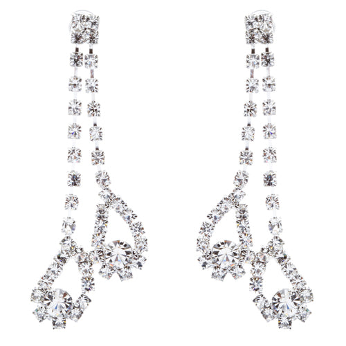 Bridal Wedding Jewelry Crystal Rhinestone Magnificent Design Necklace J571Silver