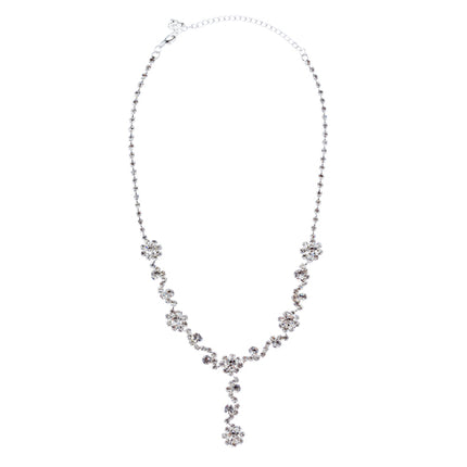 Bridal Wedding Jewelry Set Rhinestone Multi Flower - Accessoriesforever