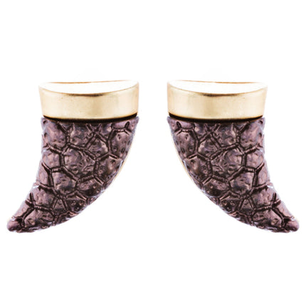 Fun Cute Adorable Horn Design Fashion Stud Style Earrings E987 Purple
