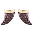 Fun Cute Adorable Horn Design Fashion Stud Style Earrings E987 Purple