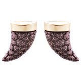 Fun Cute Adorable Horn Design Fashion Stud Style Earrings E987 Purple