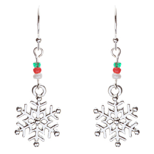 Christmas Jewelry Snowflake Rudolph Snowman Tree Charms Necklace Set JN266 SV