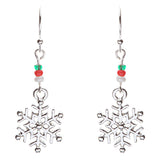 Christmas Jewelry Snowflake Rudolph Snowman Tree Charms Necklace Set JN266 SV