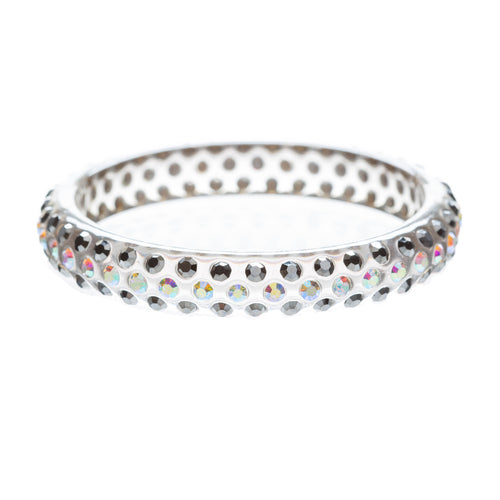 Beautiful Dazzle Crystal Rhinestone Stylish Translucent Bangle Bracelet Gray