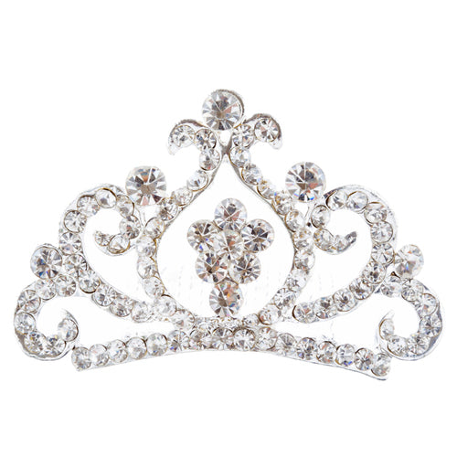 Bridal Wedding Jewelry Crystal Rhinestone Adorable Hair Comb Tiara H182 Silver