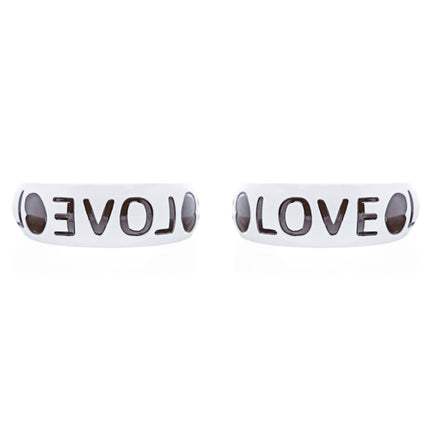 Woman Fashion Lucite Hoop Earrings Love Heart White - Accessoriesforever