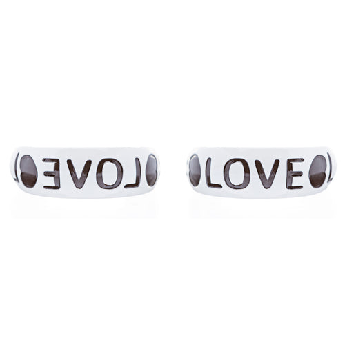Woman Fashion Lucite Hoop Earrings Love Heart White - Accessoriesforever