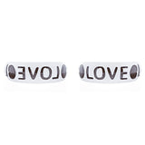 Woman Fashion Lucite Hoop Earrings Love Heart White