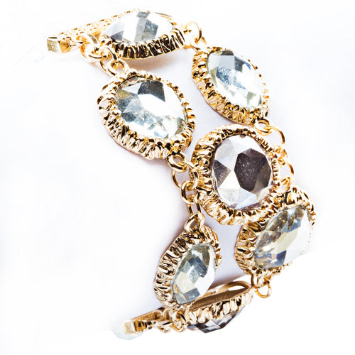 Modern Fashion Captivating Bright Color Design Statement Bracelet B485 White