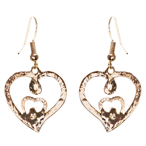Adorable Valentine Theme Fashion Crystal Rhinestone Heart Earrings E908 Pink