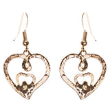 Adorable Valentine Theme Fashion Crystal Rhinestone Heart Earrings E908 Pink