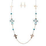 Cross Jewelry Simple Yet Fascinating Spiritual Charm Necklace Set JN223 TQ