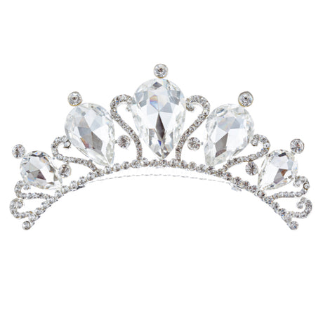Bridal Wedding Jewelry Crystal Rhinestone Beautiful Teardrop Hair Comb H135 SV