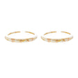 Fashion Stylish Chic Abstract Design Hoop Drop Earrings Creme Beige