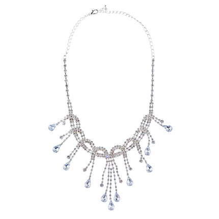 Bridal Jewelry Set Chunky Teardrop Crystal Rhinestone L - Accessoriesforever