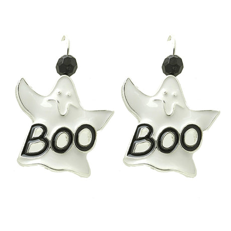 Halloween Costume Jewelry Ghost Boo Charm Dangle Fashion Earrings E1215 White
