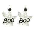Halloween Costume Jewelry Ghost Boo Charm Dangle Fashion Earrings E1215 White