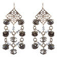 Bold Fashion Extraordinary Beaded Charms Design Dangle Earrings E853 Black