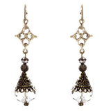 Fashion Chic Crystal Rhinestone Unique Tear Drop Dangle Earrings E830 Brown