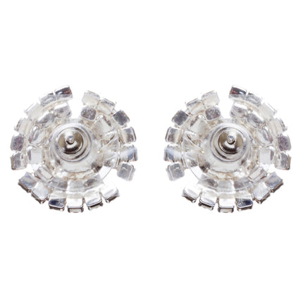 Bridal Wedding Jewelry Rhinestone Pearl Simple Stud Style Earrings E965 Silver - Accessoriesforever