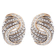 Sophisticated Classic Gorgeous Two-Tone Crystal Rhinestone Earrings E1002 GDSV
