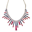 Modern Chic Trendy Dazzle Crystal Rhinestone Statement Jewelry Necklace Red