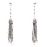 Bridal Wedding Jewelry Beautiful Faux Pearl Chandelier Dangle Earrings E809 SV