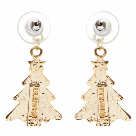Christmas Jewelry Crystal Rhinestone Elegant Christmas Tree Earrings E888 White